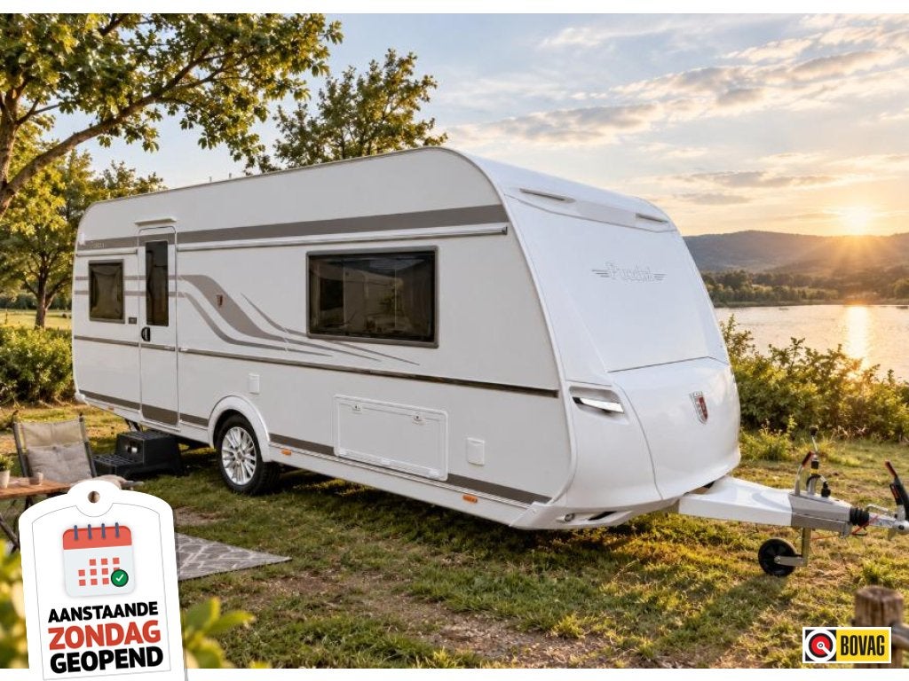 Tabbert Puccini 550 E (2027) Finest edition (zondag open), Caravans en Kamperen, Rondzit, Tabbert, Bedrijf, 5 tot 6 meter