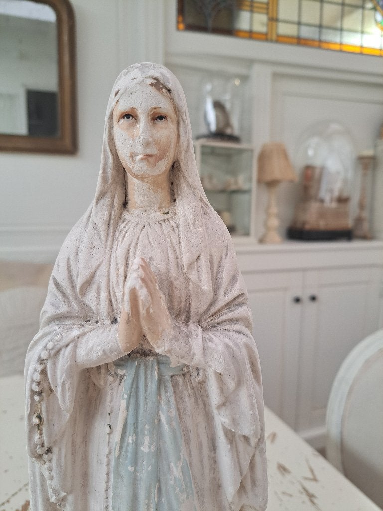 Prachtig brocante Mariabeeld, 41 cm hoog., Antiek en Kunst, Ophalen of Verzenden