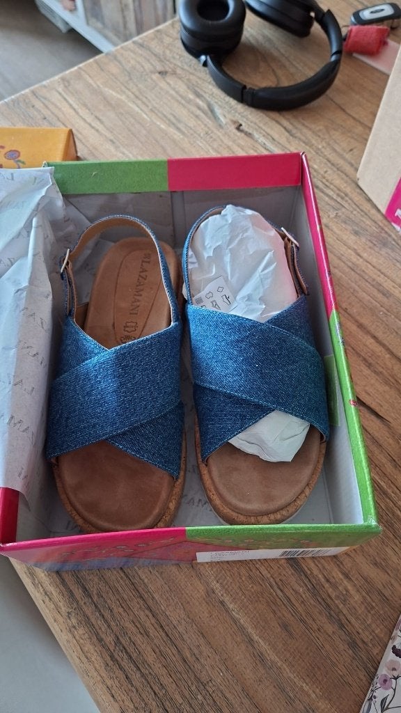 Lazamani slippers/sandalen 38, Kleding | Dames, Schoenen, Blauw, Lazamani, Nieuw, Sandalen of Muiltjes