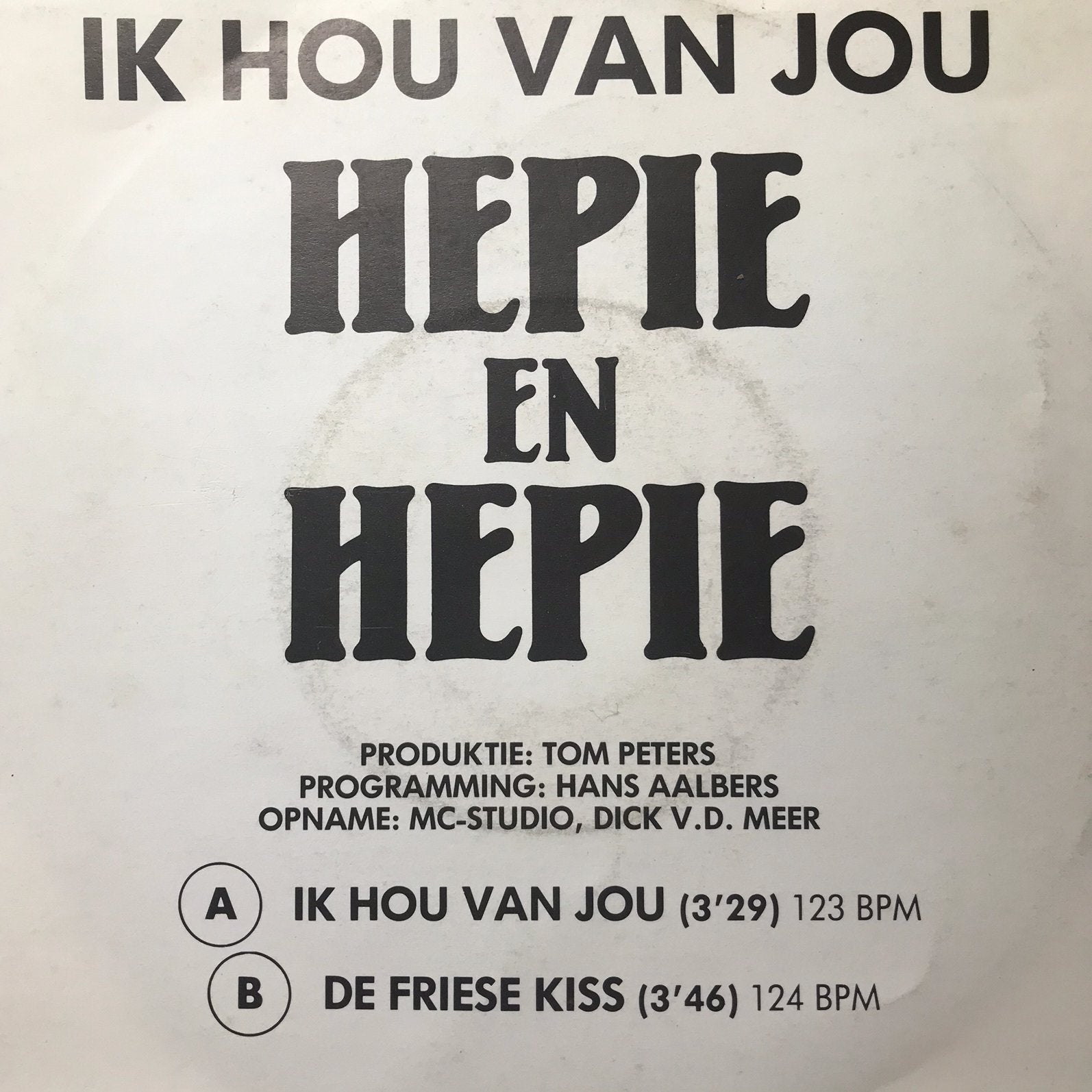 Hepie en Hepie - Ik hou van jou, Ophalen of Verzenden