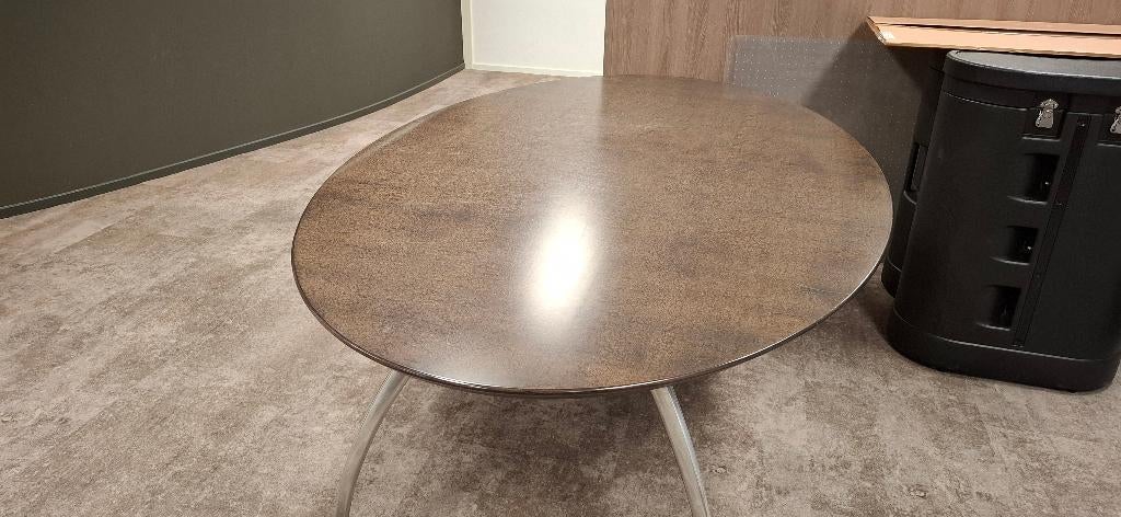 Ovale tafel, Huis en Inrichting, Tafels | Eettafels, Ophalen, Gebruikt, 100 tot 150 cm, 200 cm of meer