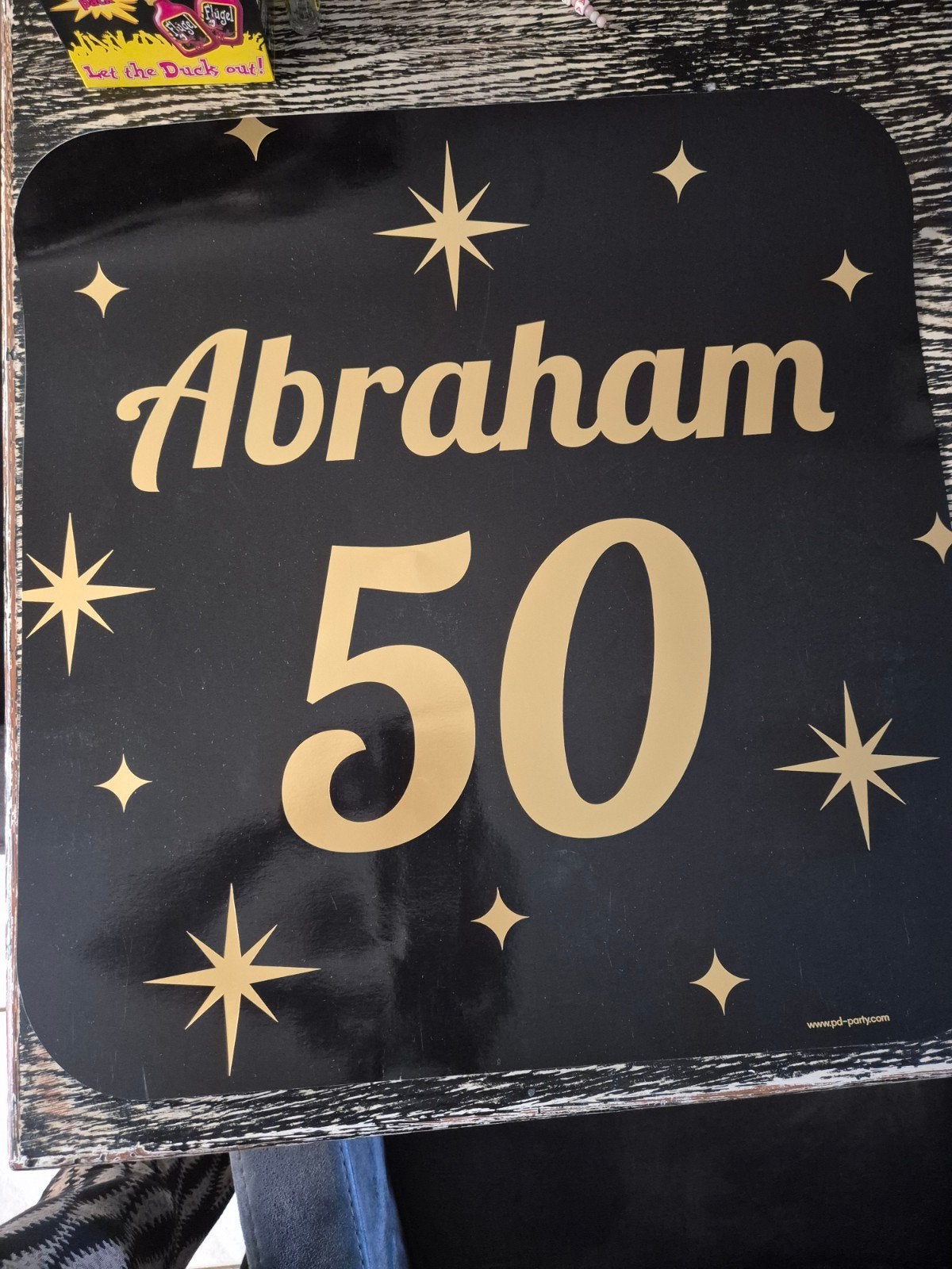 Abraham 50 jaar feestpakket: ballon en bord, Ophalen, Nieuw, Feestartikel, Abraham of Sarah