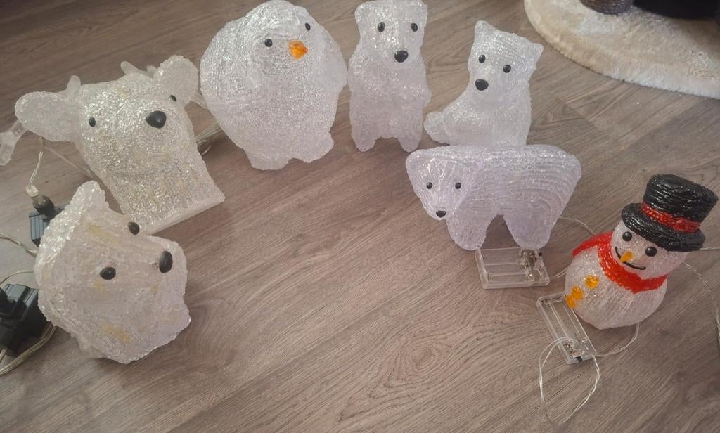 Kerstverlichting hert sneeuwpop en ijsberen, Diversen, Kerst, Ophalen
