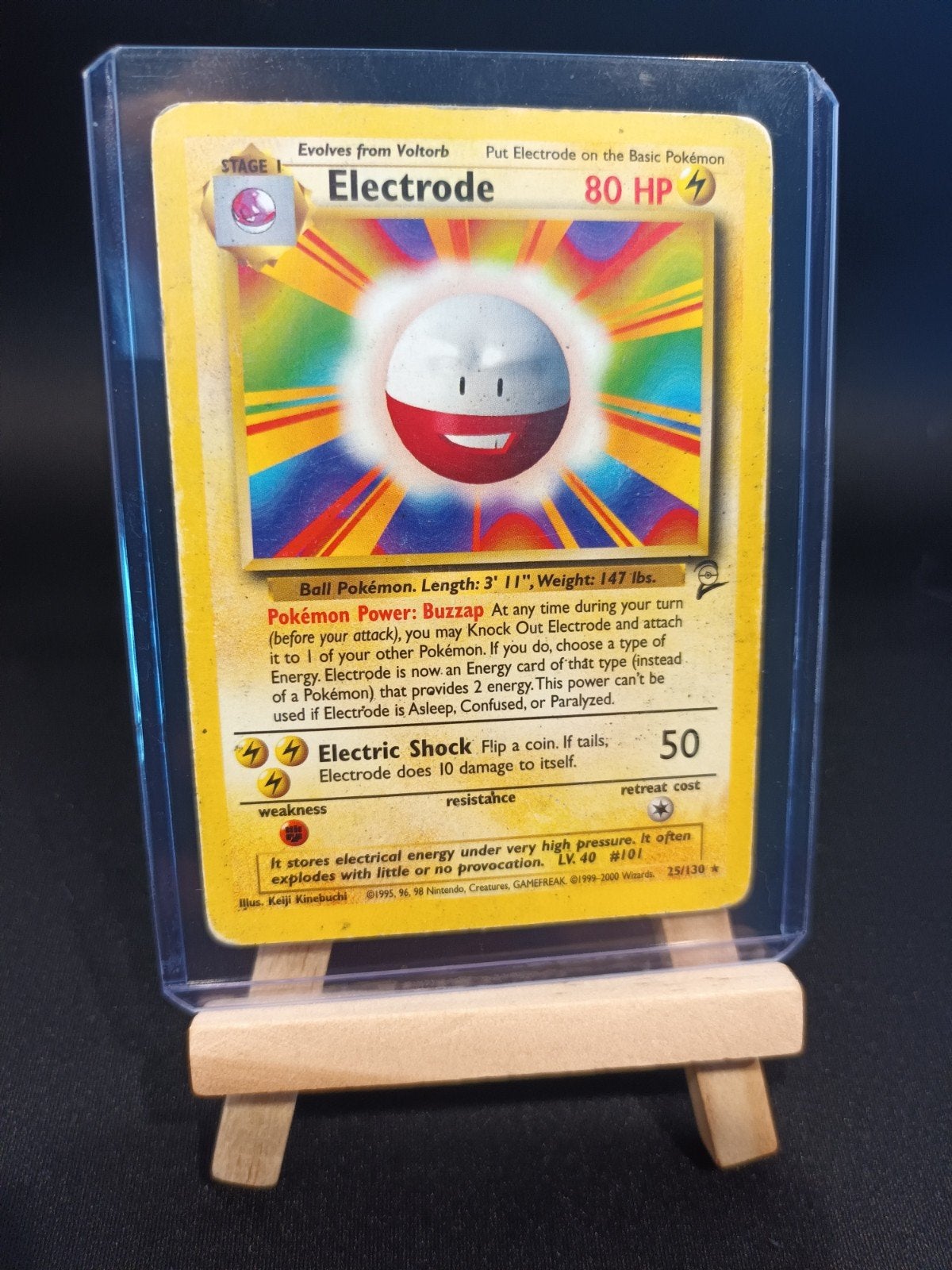 Electrode 25/130 Non-Holo Rare, Vintage Base Set 2 2000 WOTC, Ophalen of Verzenden, Gebruikt, Losse kaart