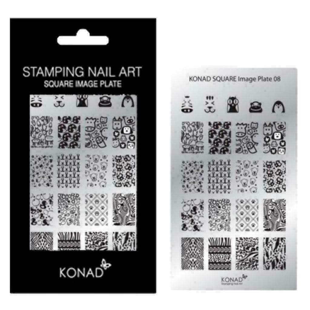 Konad Square stempel sjablonen plaat 08 ' Dieren '., Ophalen of Verzenden