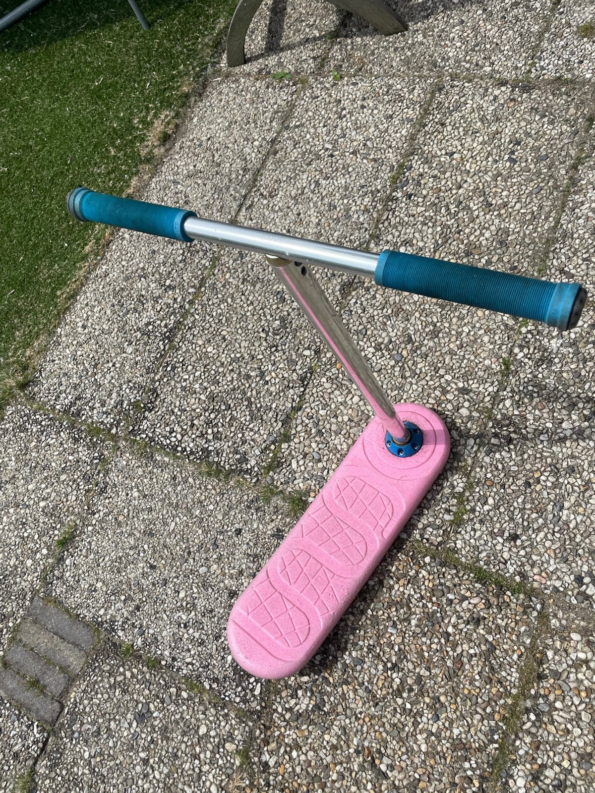 Custom roze & blauw trampoline step - bijna nieuw model, Ophalen of Verzenden, Gebruikt, Overige typen