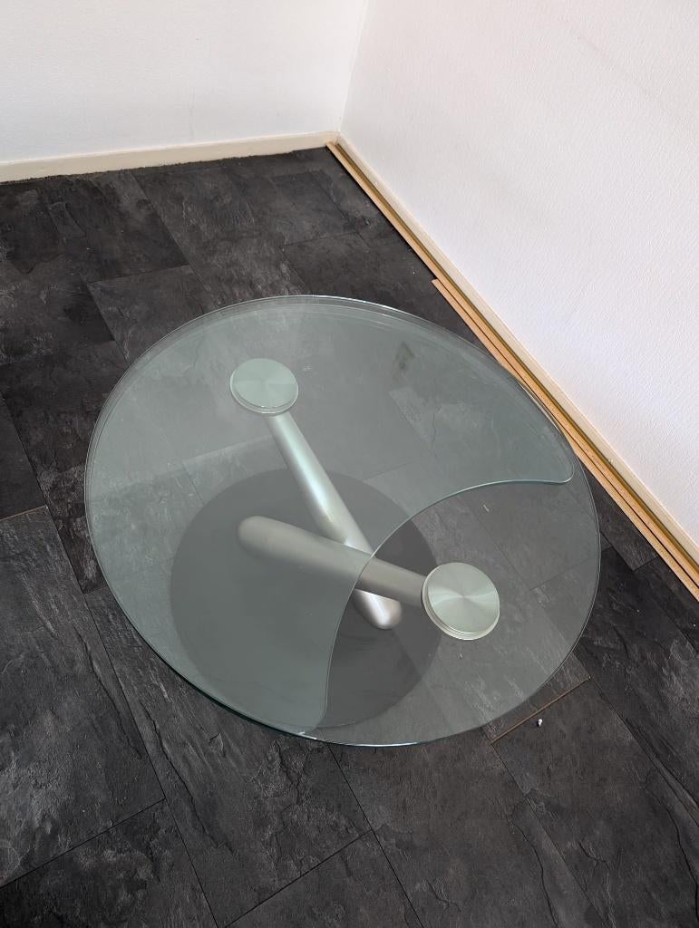 Draaibare glazen salontafel (merk Naos), Ophalen, 100 tot 150 cm, 50 tot 100 cm, Minder dan 50 cm