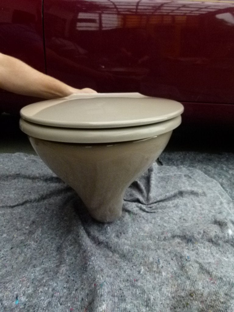 vintage hangtoilet wc Ideal Standard 70er, Ophalen, Zo goed als nieuw, Steen, Toilet