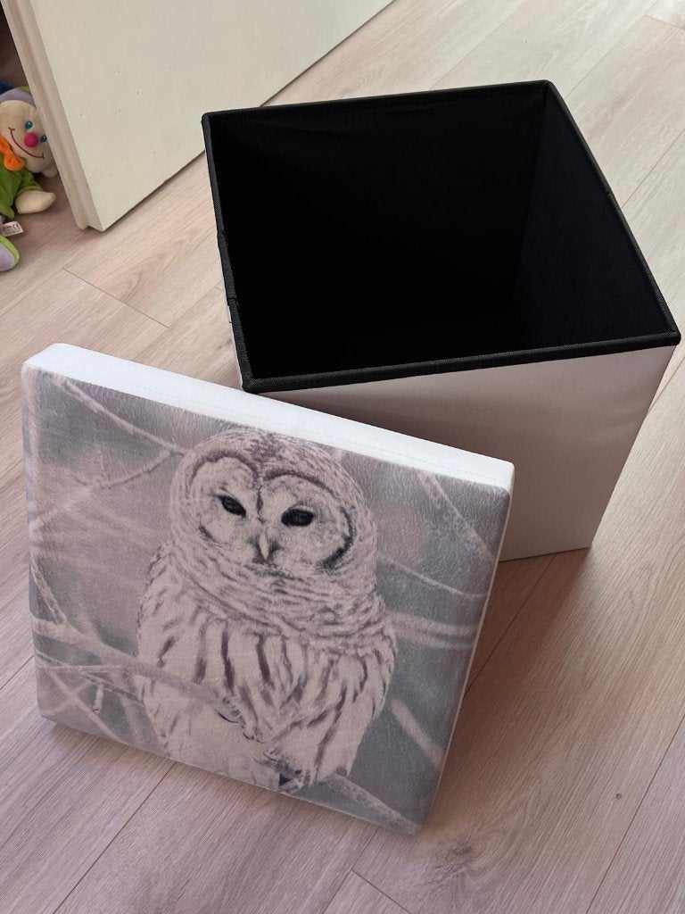 Poef met opbergruimte., Ophalen, Minder dan 50 cm, Vierkant, Minder dan 50 cm