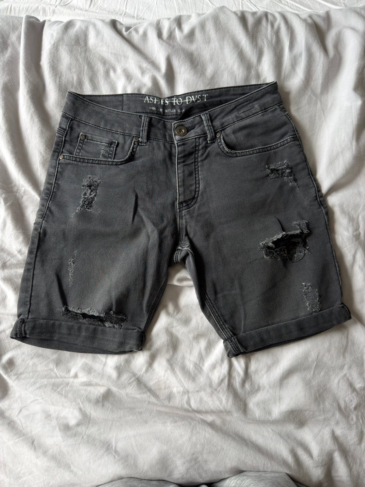 Ashes to dust korte broek zwart - w29, -, Zwart, -, W32 (confectie 46) of kleiner