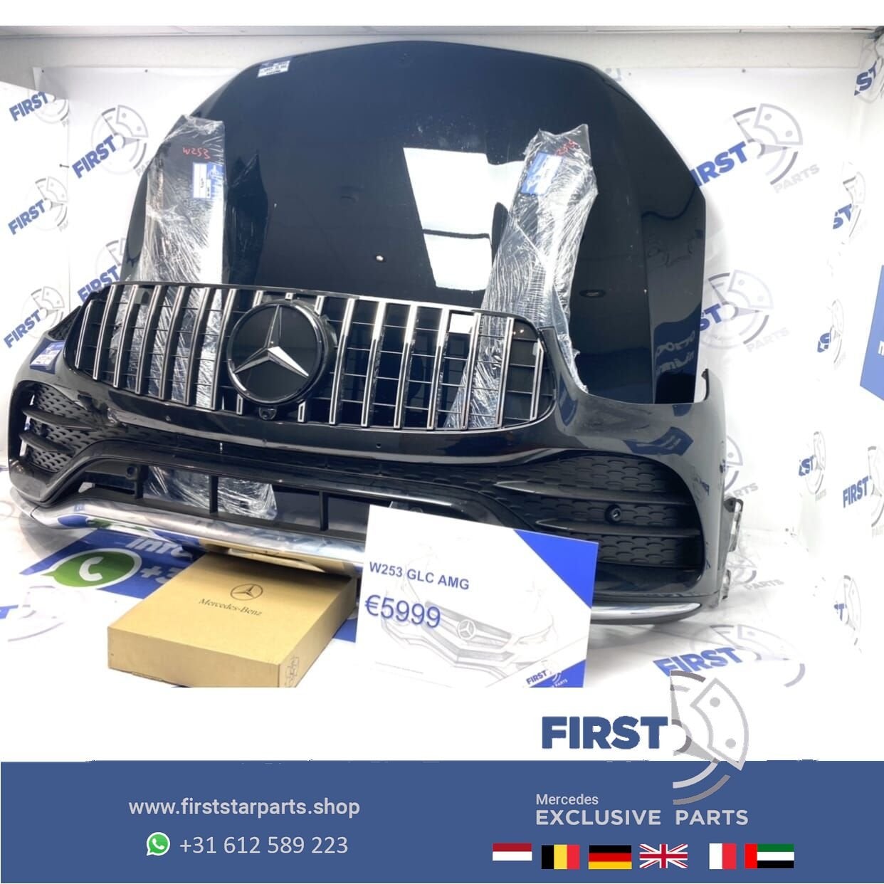 W253 X253 C253 GLC43 AMG FACELIFT VOORKOP ZWART Mercedes GLC, Gebruikt, -, Voor, Ophalen of Verzenden