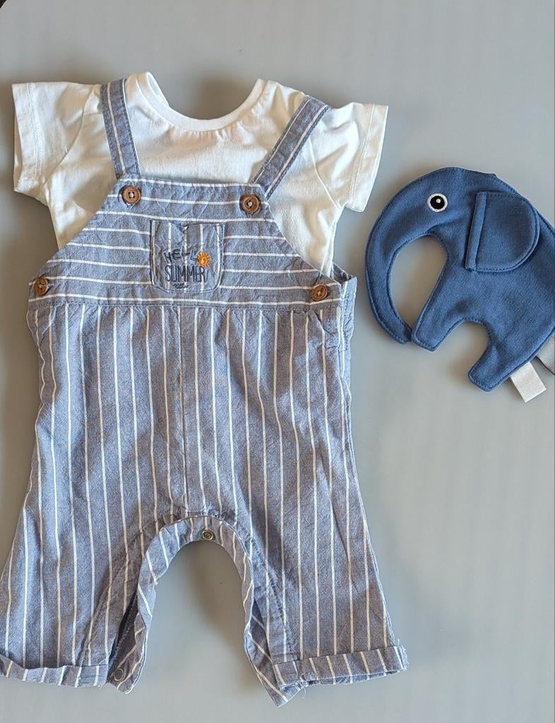 Babyoutfit - 2-delig - gestreept - Maat 56, Gebruikt, Jongetje of Meisje, Ophalen of Verzenden, Ergée