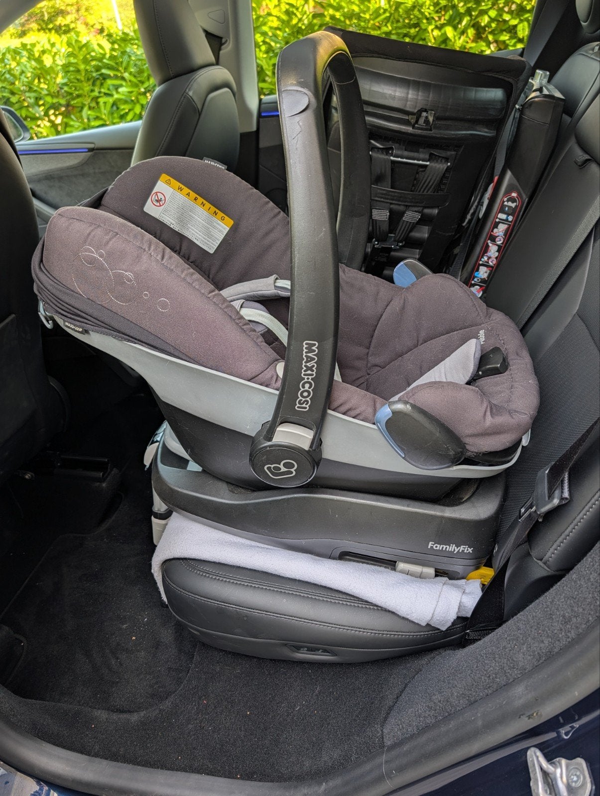 Maxi-Cosi FamilyFix met autostoeltje pebble, Gebruikt, Ophalen of Verzenden, Isofix, 0 t/m 13 kg