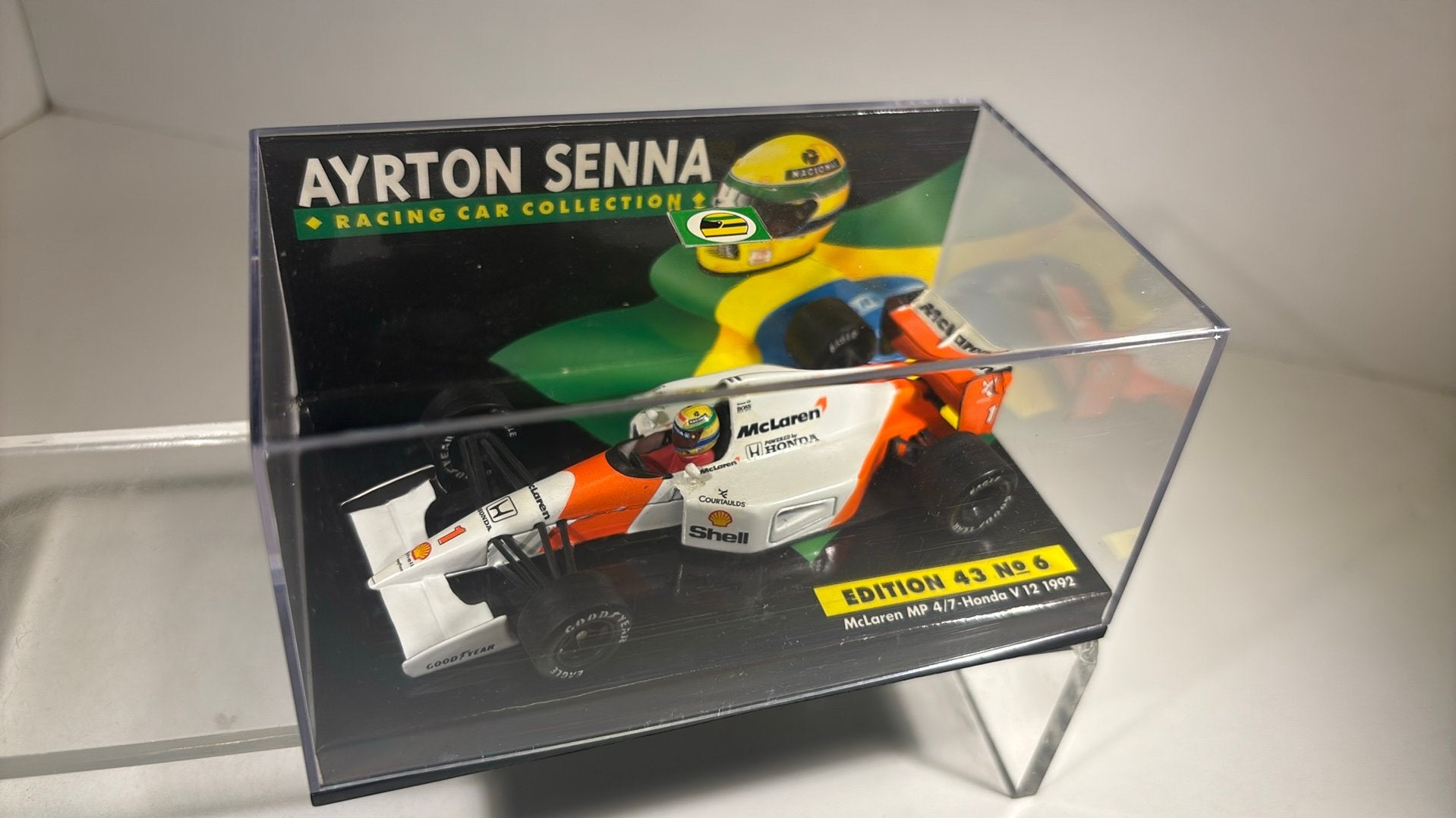 F1 McLaren mp4/7 honda senna 1992 minichamps 1.43, Auto, Ophalen of Verzenden, MiniChamps, A