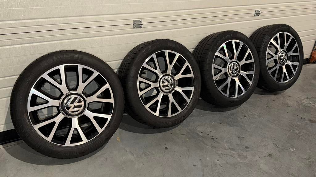 VW Up! Upsilon 16 inch velgen zomerbanden 185/50 R16, Auto-onderdelen, Banden en Velgen, Ophalen, Gebruikt, 16 inch, Banden en Velgen