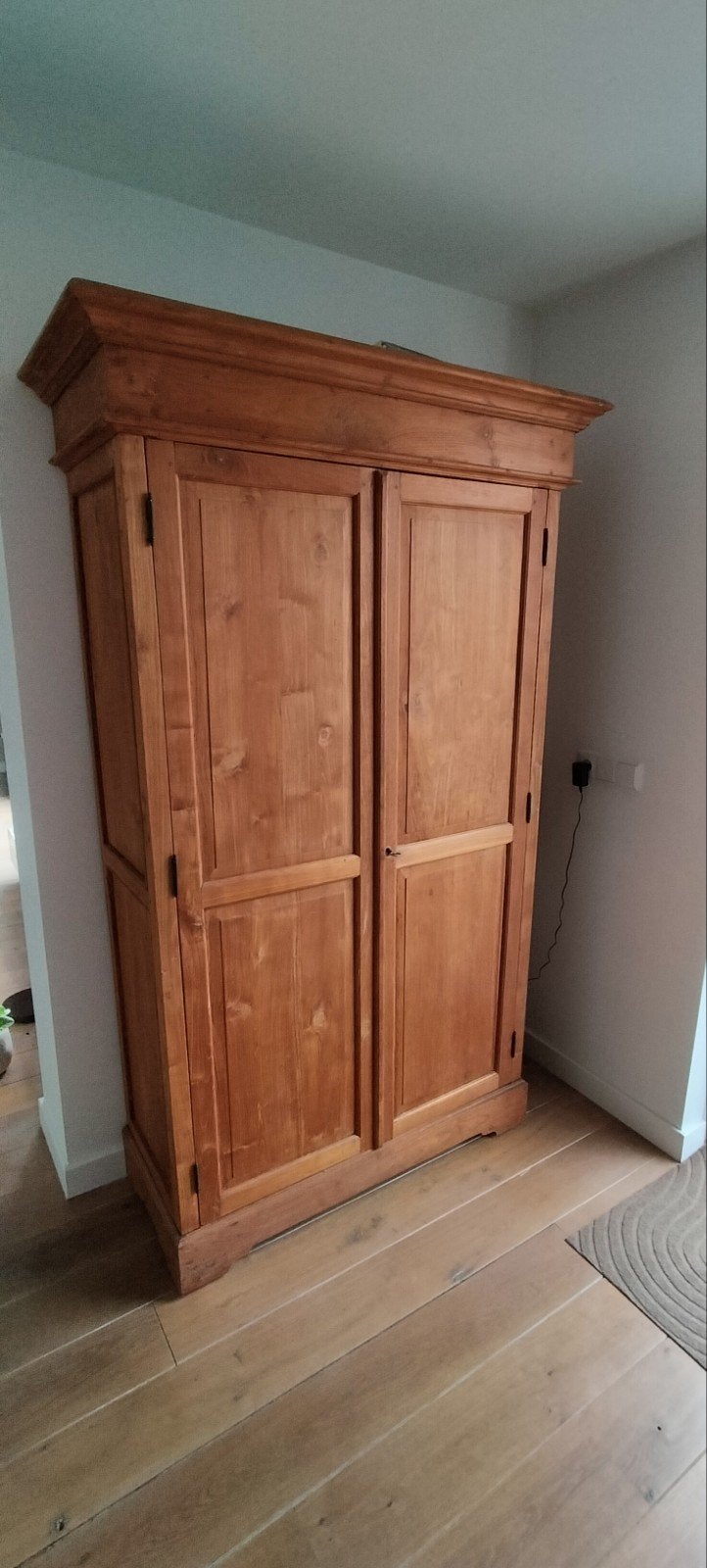 Massief houten kast 200x106x43 cm met planken, 100 tot 150 cm, 200 cm of meer, Ophalen of Verzenden, Klassiek, Landelijk