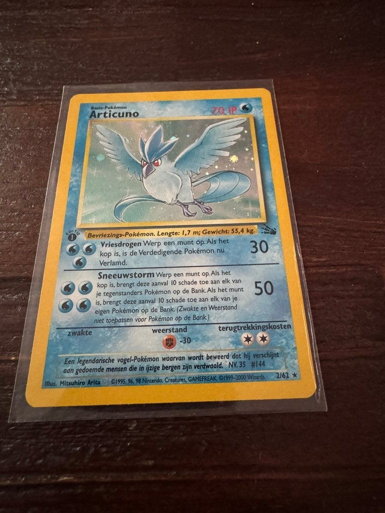 Pokémon Fossil 1st edition 1/62 Articuno holo (Nederlands), Hobby en Vrije tijd, Verzamelkaartspellen | Pokémon, Ophalen of Verzenden