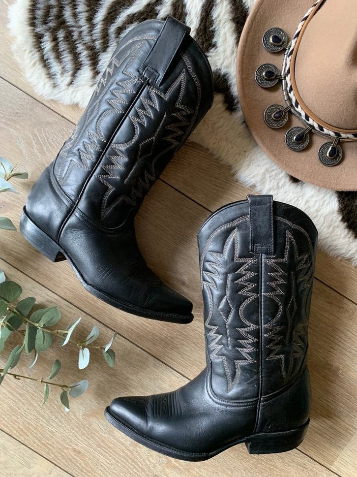 San Diego cowboylaarzen 37 western boots laarzen, Hoge laarzen, -, Zwart, -