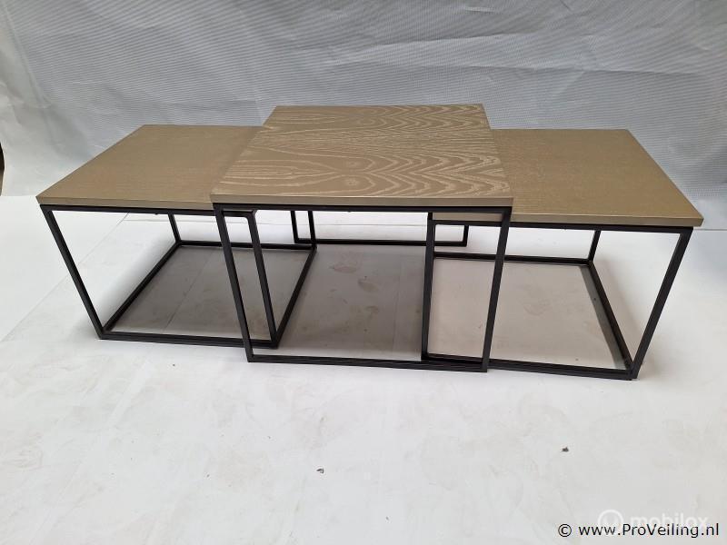 Online Veiling: Genestelde salontafels - ca. 60x60x47 cm ..., Huis en Inrichting, Tafels | Salontafels