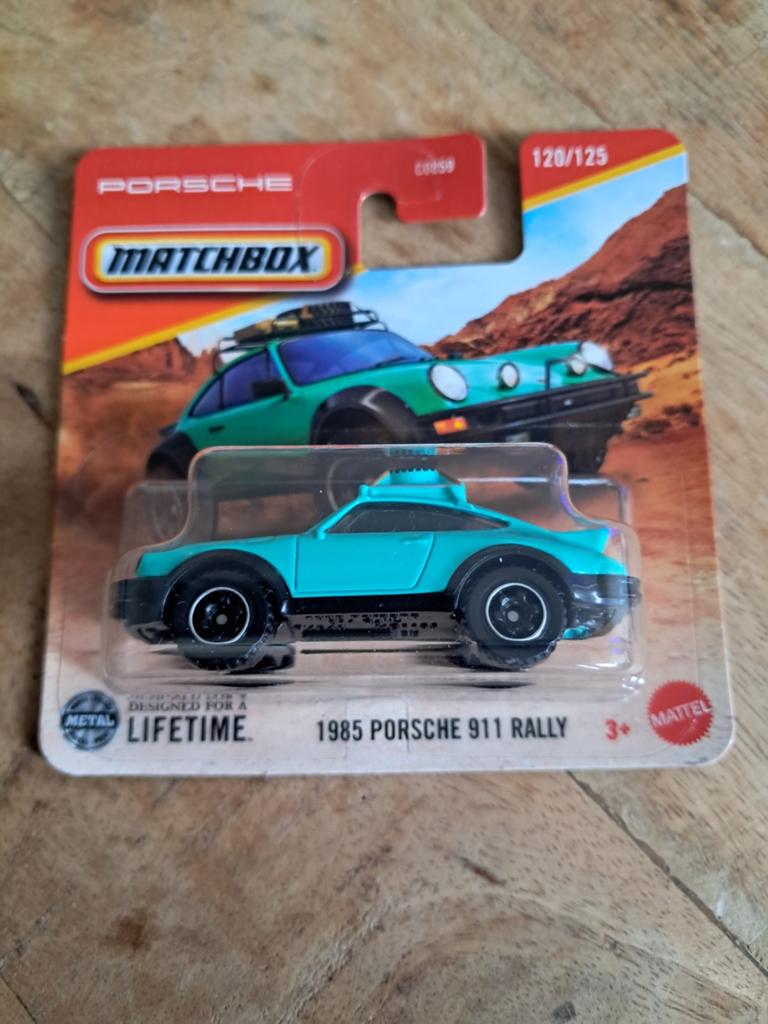 Matchbox 1985 Porsche 911 Rally groen nieuw in verpakking, Ophalen of Verzenden, Nieuw, Auto