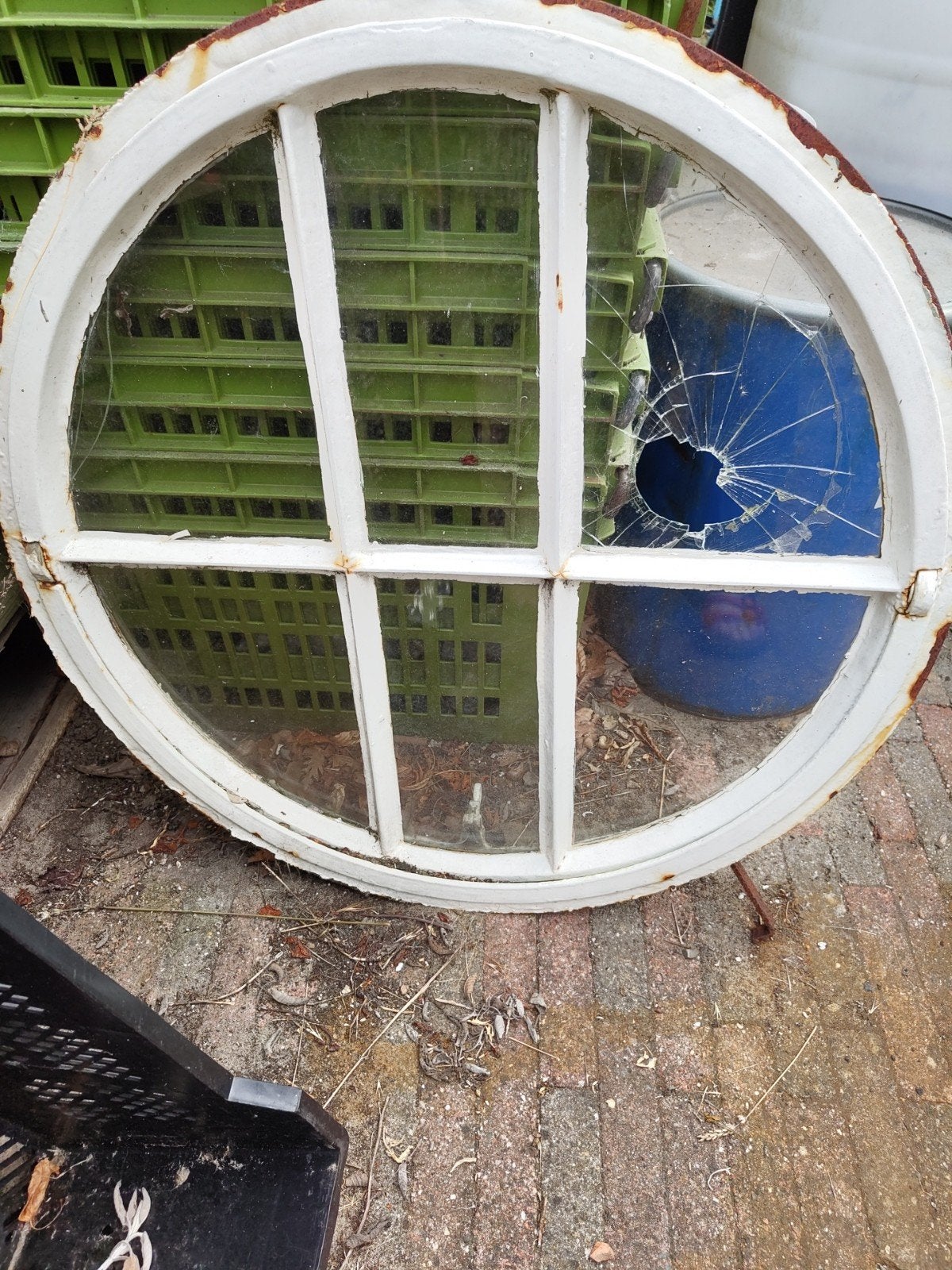 Stalraam rond 73 cm - Opknapper, Doe-het-zelf en Verbouw, Glas en Ramen, Ophalen, Gevelraam of Ruit, Gebruikt, Minder dan 80 cm