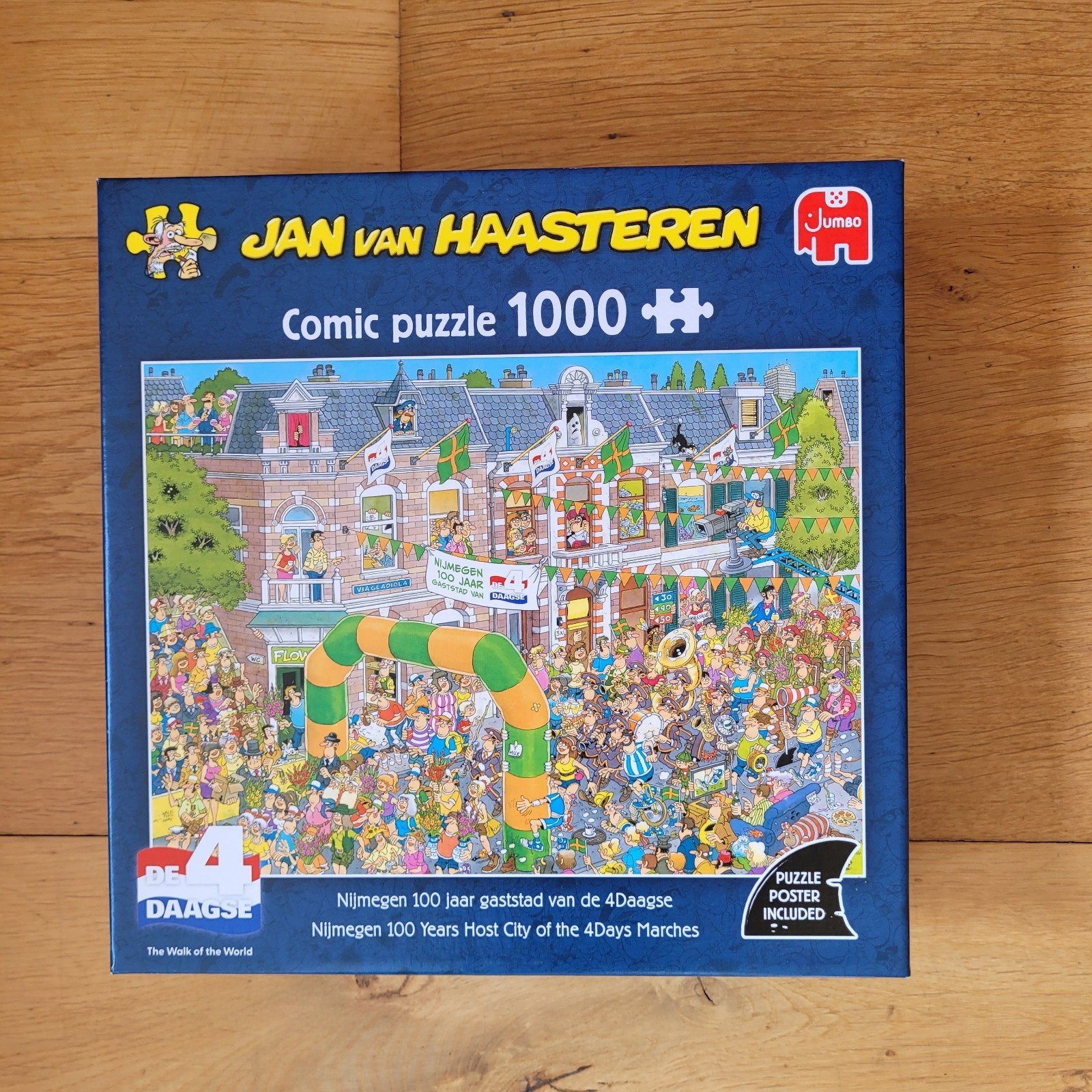 Puzzel Jan van Haasteren: Nijmegen 100 jaar gaststad van de, Ophalen of Verzenden, Minder dan 500 stukjes, Zo goed als nieuw