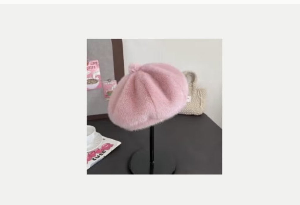 Prachtige dames baret van pluche voor de winter, Kleding | Dames, Ophalen of Verzenden, Nieuw, Sjaal