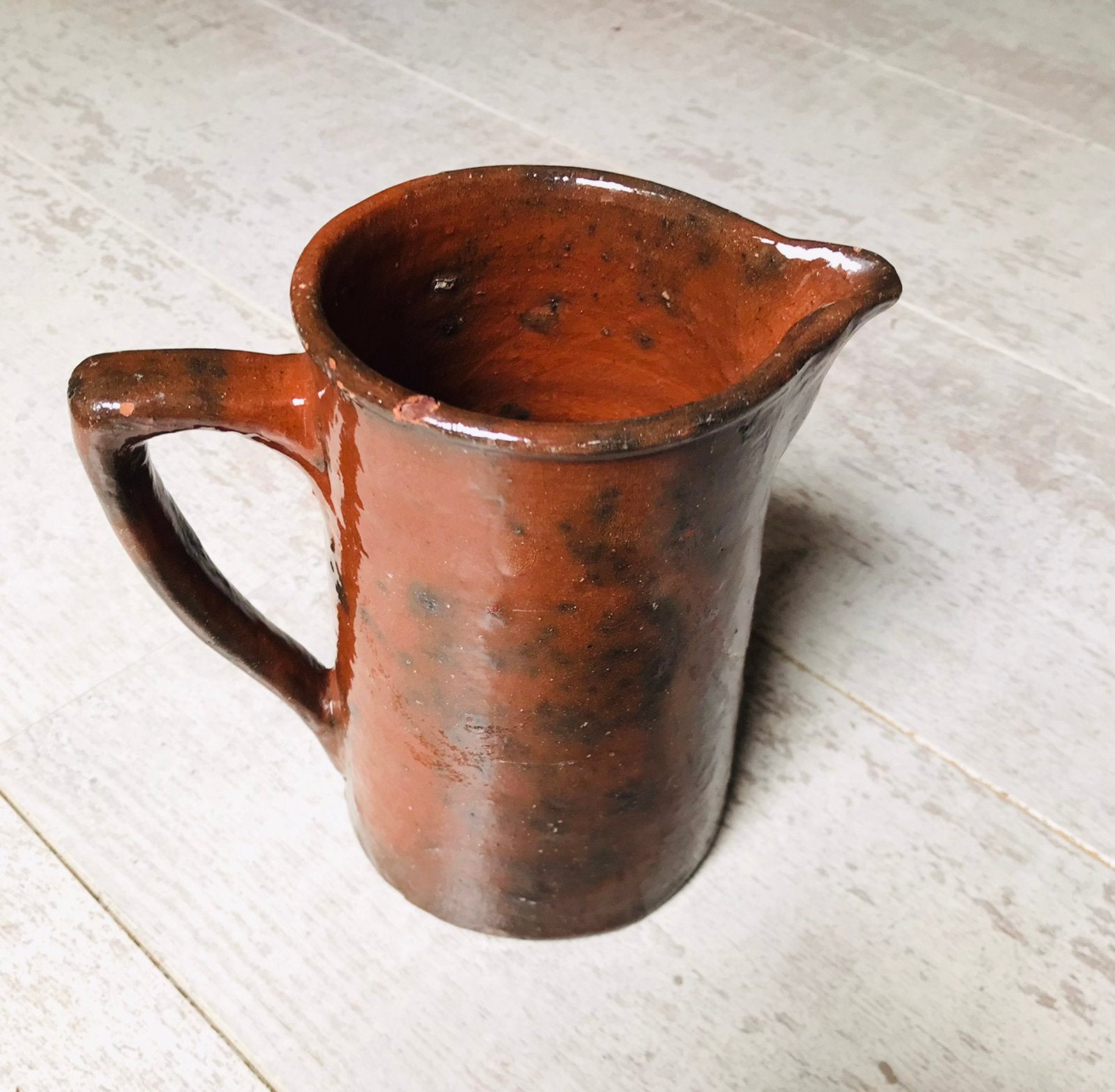 Vintage Aardewerk Schenkkan - Bruin Roodbruin, Ophalen of Verzenden