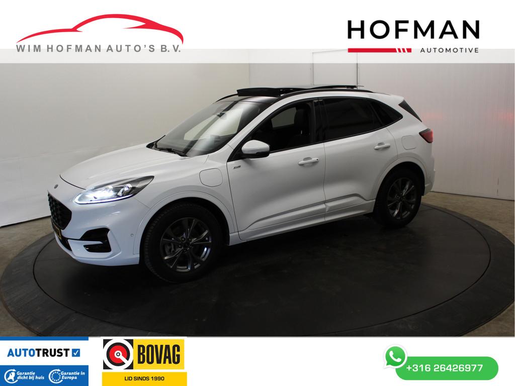 Ford Kuga 2.5 PHEV ST Line Vignale Head-up Trekh Panodak Cam, Auto's, Gebruikt, 4 cilinders, Met garantie (alle), Wit