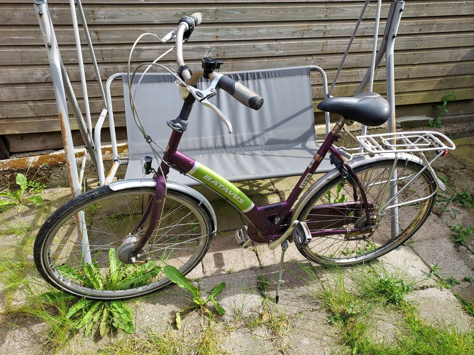 Damesfiets 28inch hoogte 57 3versnellingen handremmen, Ophalen, Gebruikt, Versnellingen, Batavus