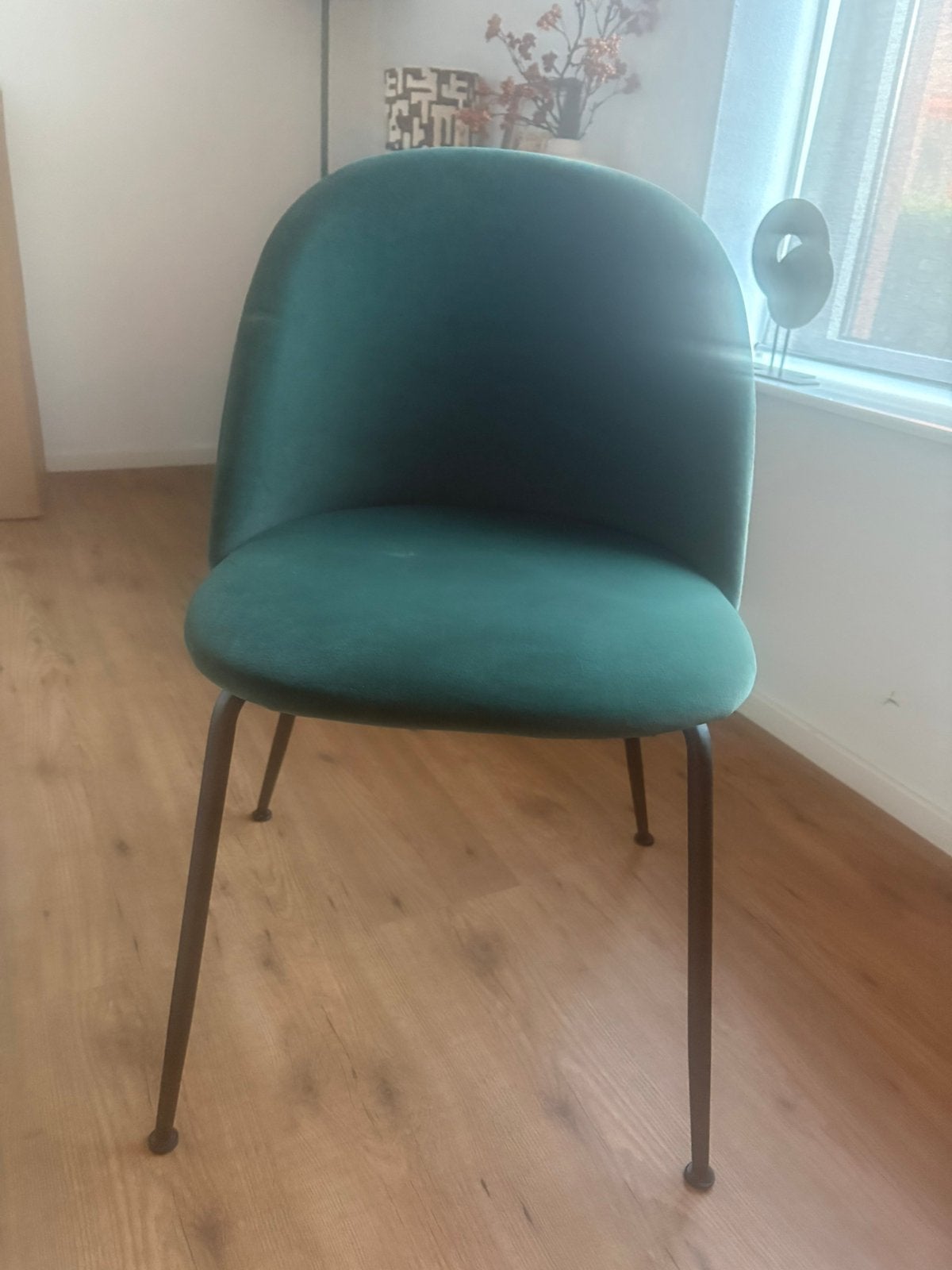 Mooie groene stoelen 4 stuks, Ophalen, Gebruikt, Overige kleuren, Vier