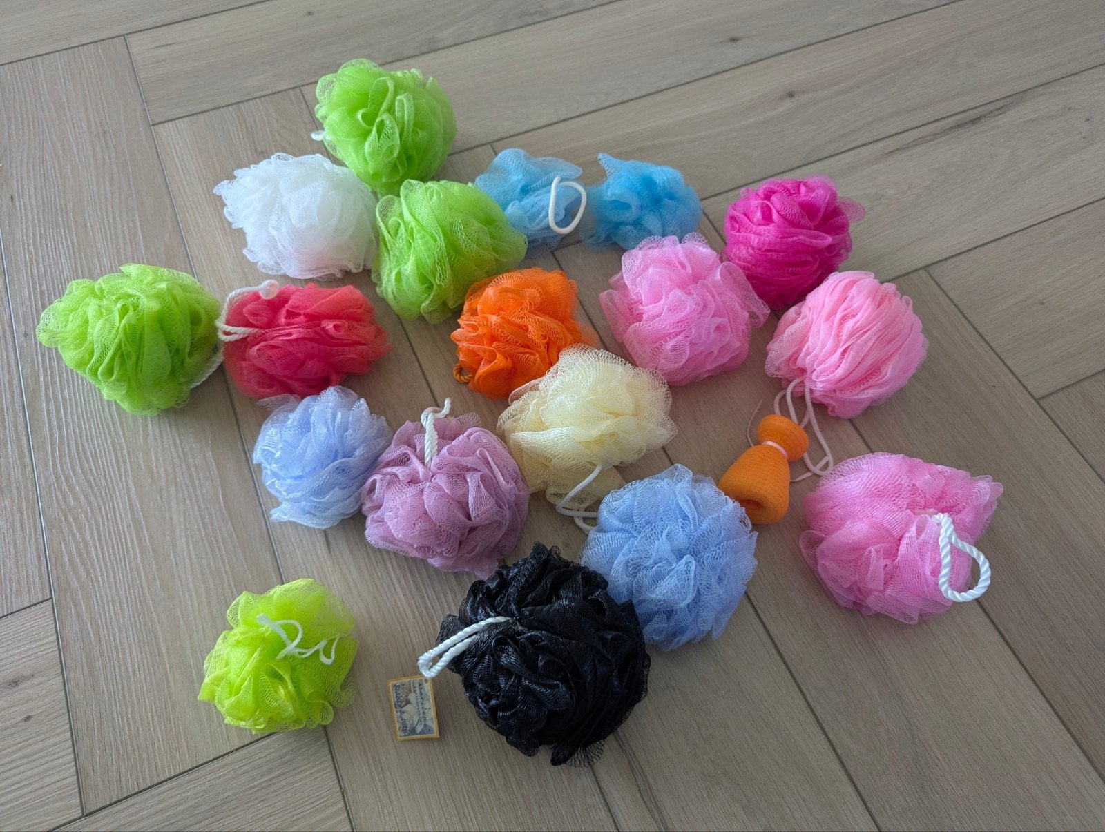 Nieuwe bad of douche sponzen