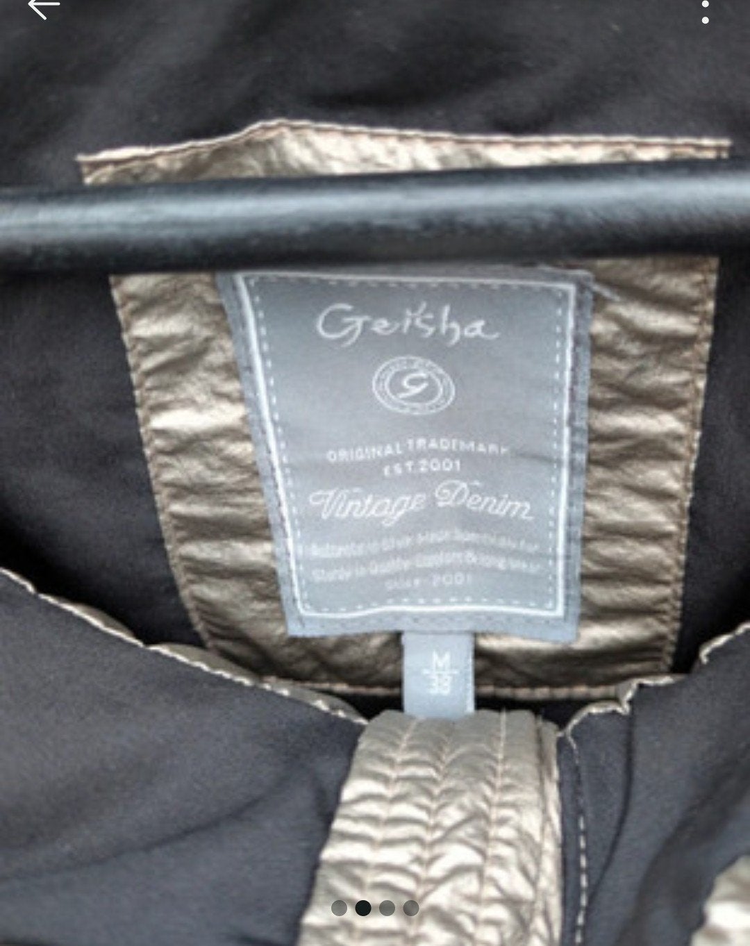Geisha Vintage Denim Puffer Jas Maat M, Kleding | Dames, Maat 38/40 (M), Geisha, Ophalen of Verzenden, Zo goed als nieuw