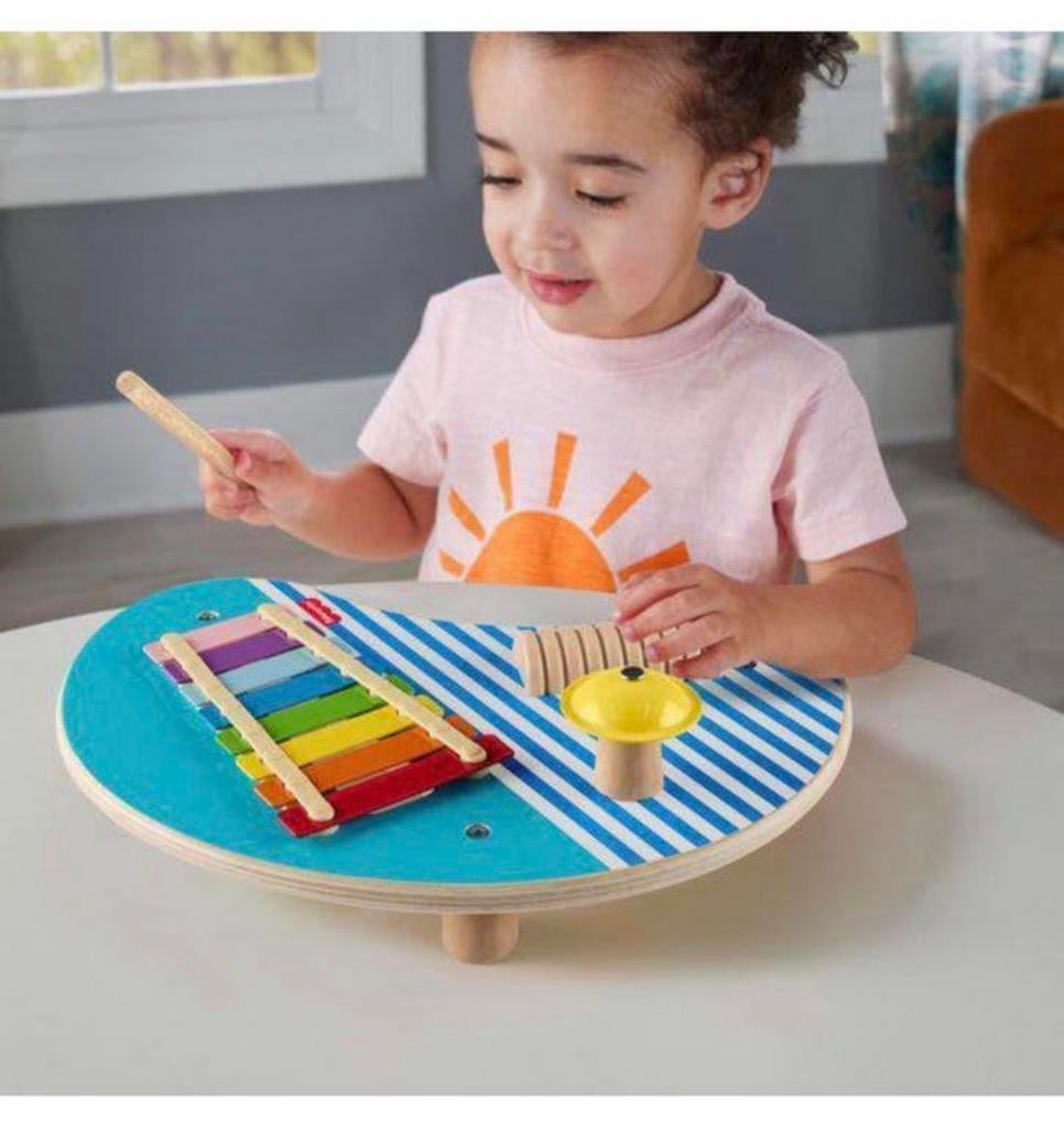 Fisher-Price Houten Muziektafel met instrumenten hout muziek, Nieuw, Ophalen of Verzenden, H, H