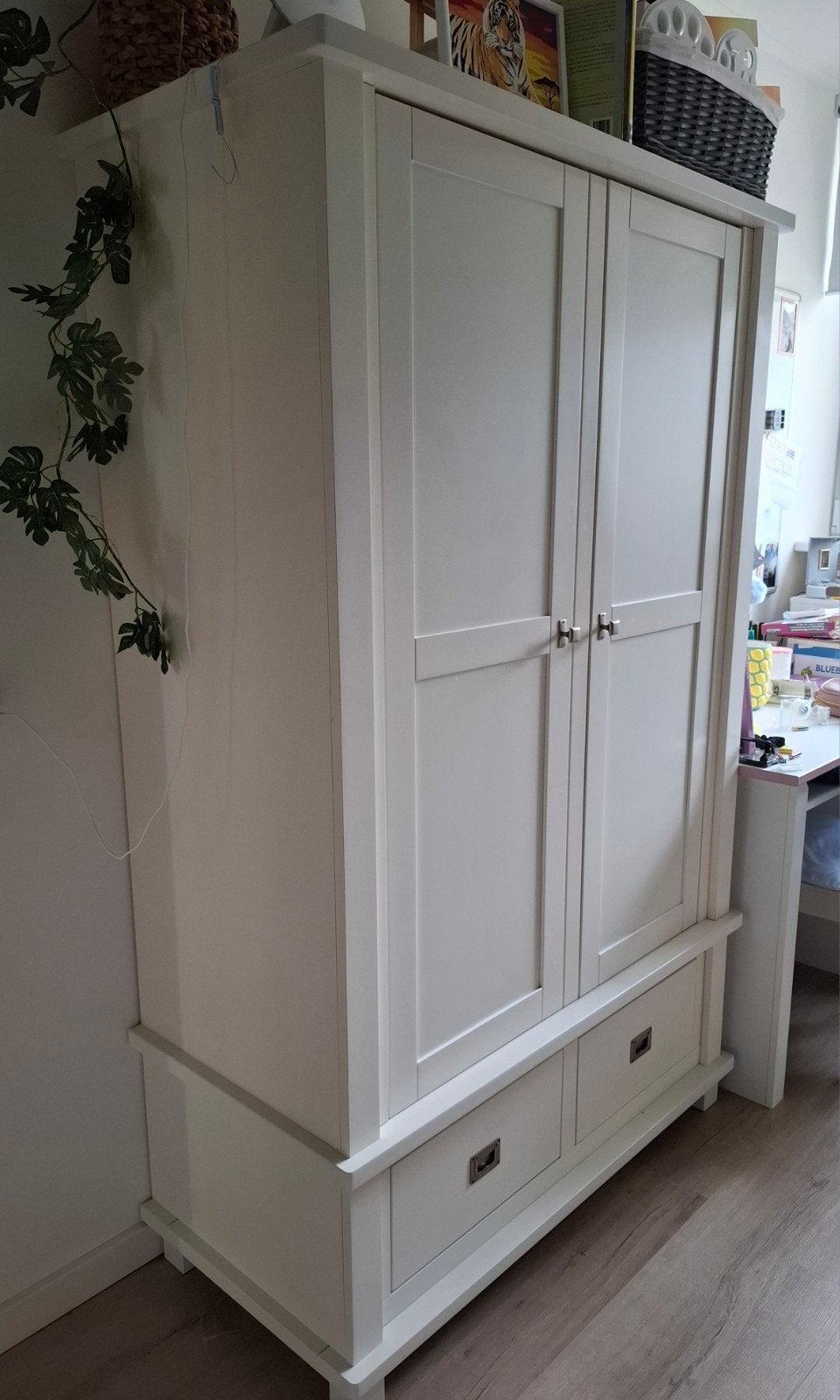 Kledingkast baby/peuterkamer met schappen, hang en lades, Ophalen, Gebruikt, Kast, 50 tot 70 cm
