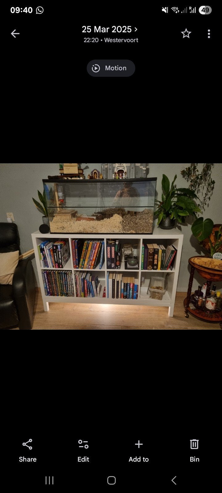 glass hamster house with sliding doors, Ophalen, Zo goed als nieuw