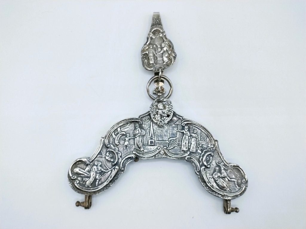 Zilveren tasbeugel met tashaak, G.L. Schuiten, Groningen, Verzenden, Zilver
