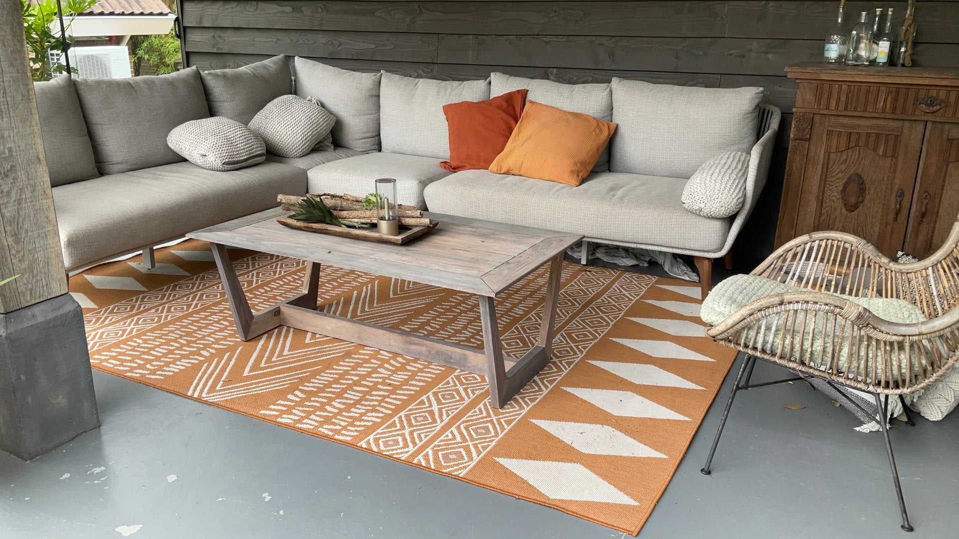Buitenkleed, Kleed vloedkleed karpet voor tuin of veranda, Ophalen of Verzenden, Gebruikt