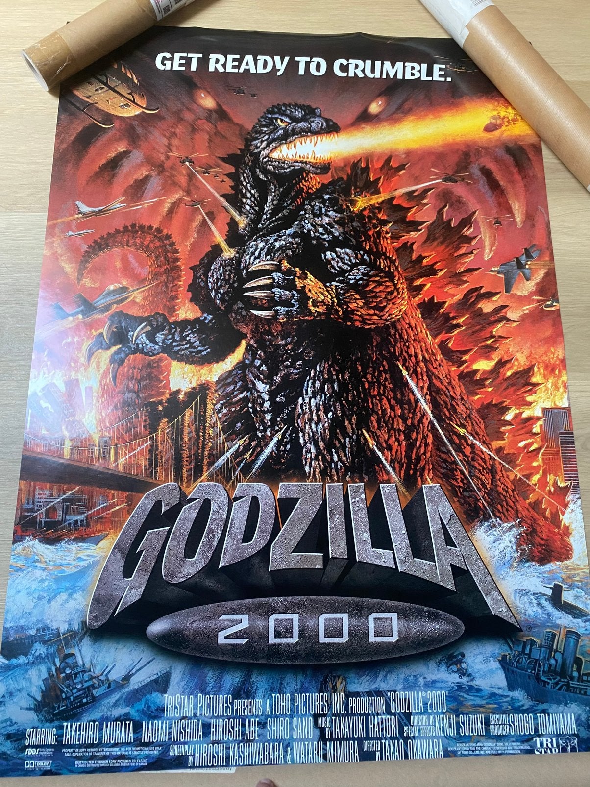 Godzilla 1999 one sheet poster origineel, Verzamelen, Ophalen of Verzenden, Zo goed als nieuw, A1 t/m A3, Film en Tv