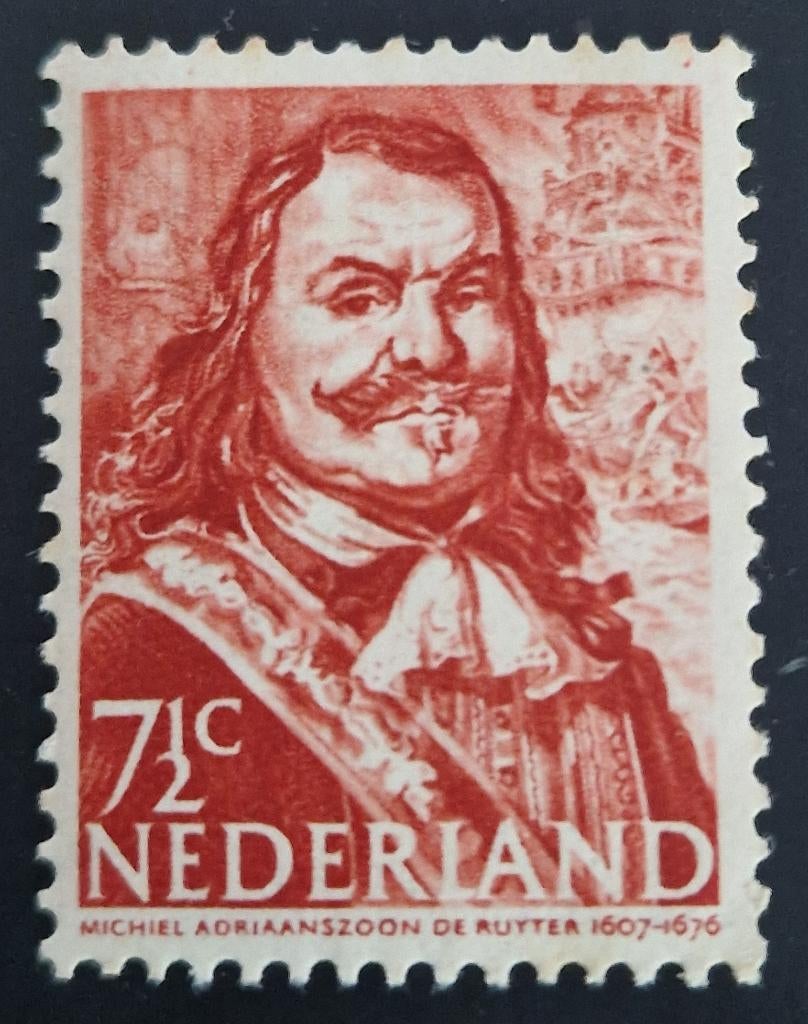 Nederland 1943 - nvph 412 - Zeehelden - Michiel de Ruyter, Verzenden, Na 1940