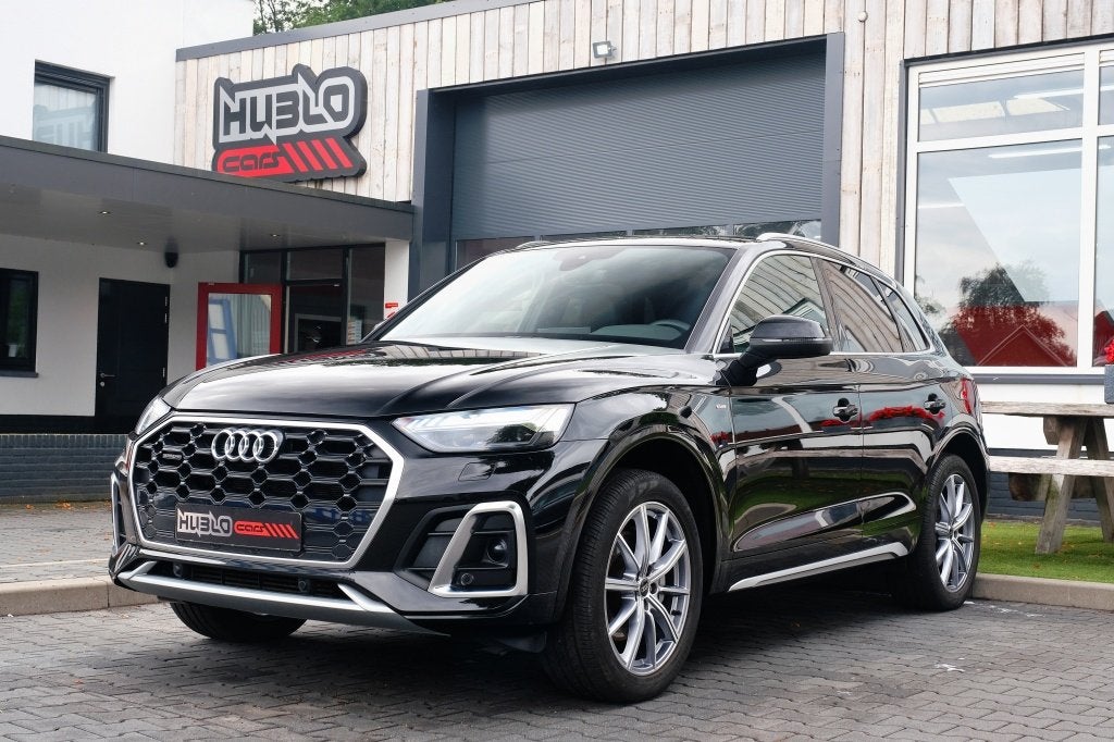 Audi Q5 55 TFSI e S-Line Pano, B&O nette staat! (bj 2023), Auto's, Audi, Automaat, Gebruikt, Zwart, 4 cilinders