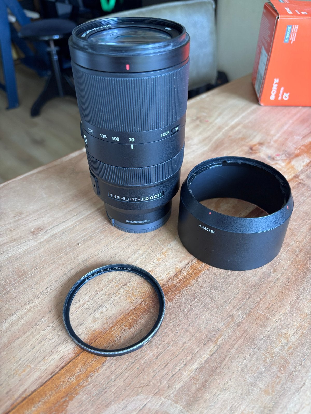 Sony 70-350mm f3.5-6.3 G OSS Lens - Nieuwstaat met UV filter, Audio, Tv en Foto, Fotografie | Lenzen en Objectieven, Ophalen, Zo goed als nieuw