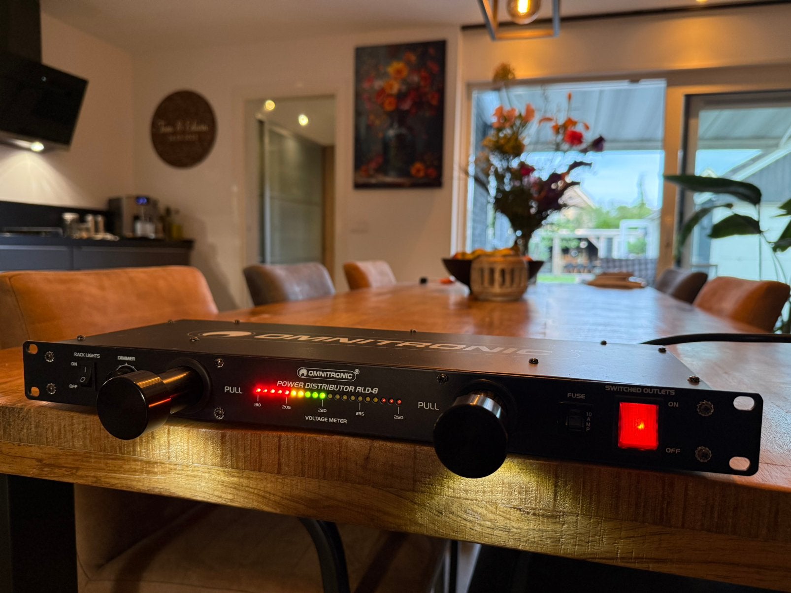 Omnitronic RLD-8 Power Distributor met rackverlichting, Ophalen of Verzenden