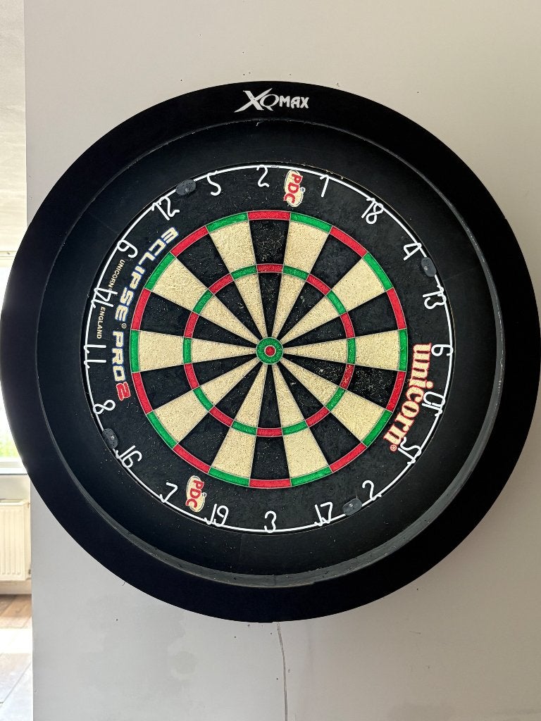 Complete dartset, Sport en Fitness, Darts, Ophalen, Gebruikt, Dartbord met pijlen, Soft tip
