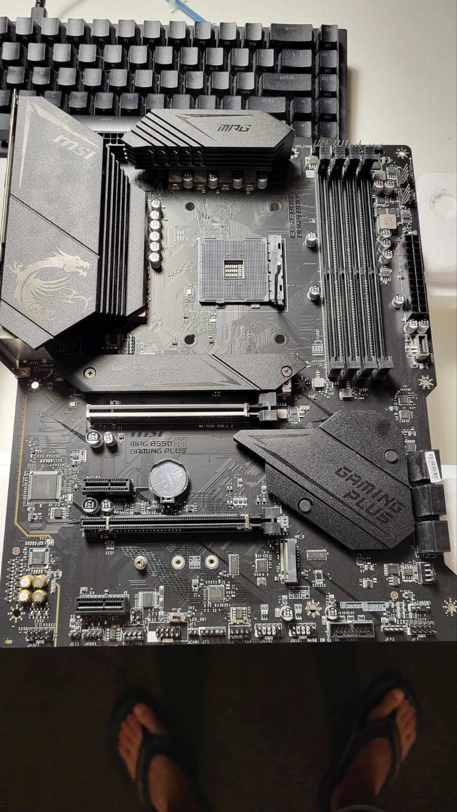 MSI MPG B550 PLUS Moederbord, Computers en Software, Moederborden, Ophalen, Gebruikt, DDR4, Socket AM4