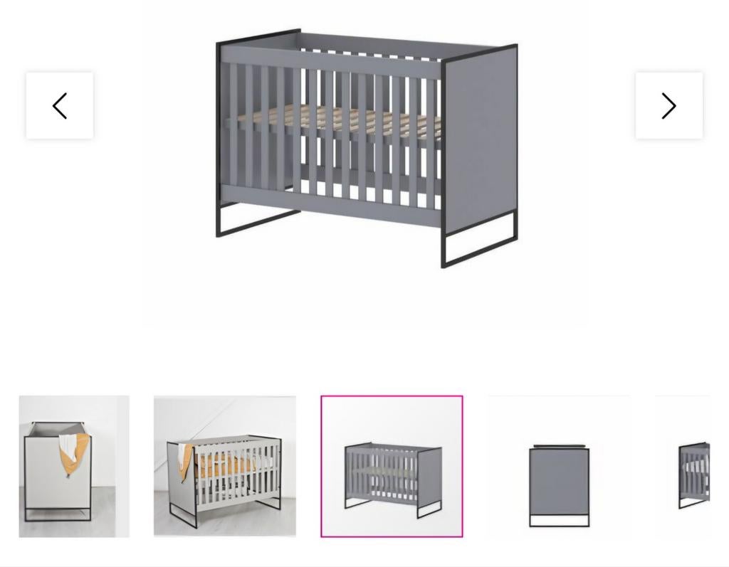 Volledige babykamer  grijs / zwart, Ophalen, Gebruikt, 180 cm of meer