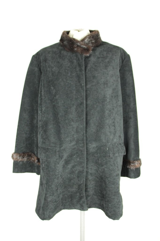 Mooie zwarte dameswinterjas.Mt L Gaia Nilo Cavallo Italy, ., Zwart, Maat 42/44 (L), Ophalen of Verzenden