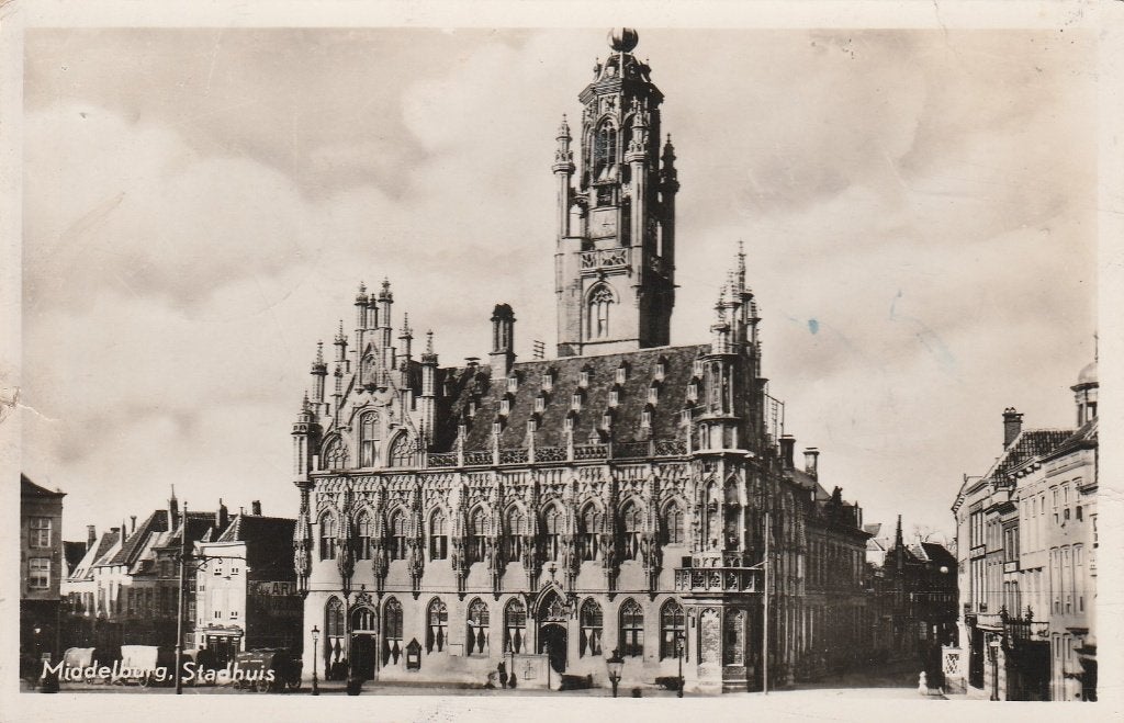 middelburg- stadhuis, Ophalen of Verzenden, 1940 tot 1960, Zeeland