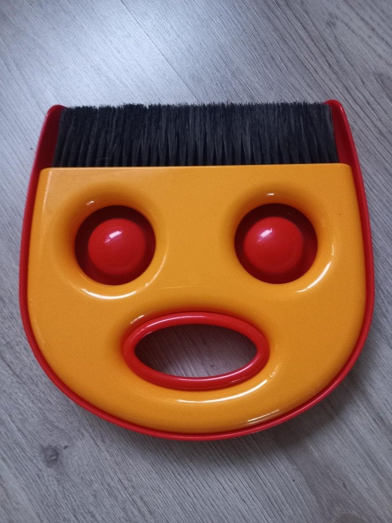 ViceVersa design veger en blik Tokey oranje en rood, Ophalen of Verzenden, Bezem of Borstel