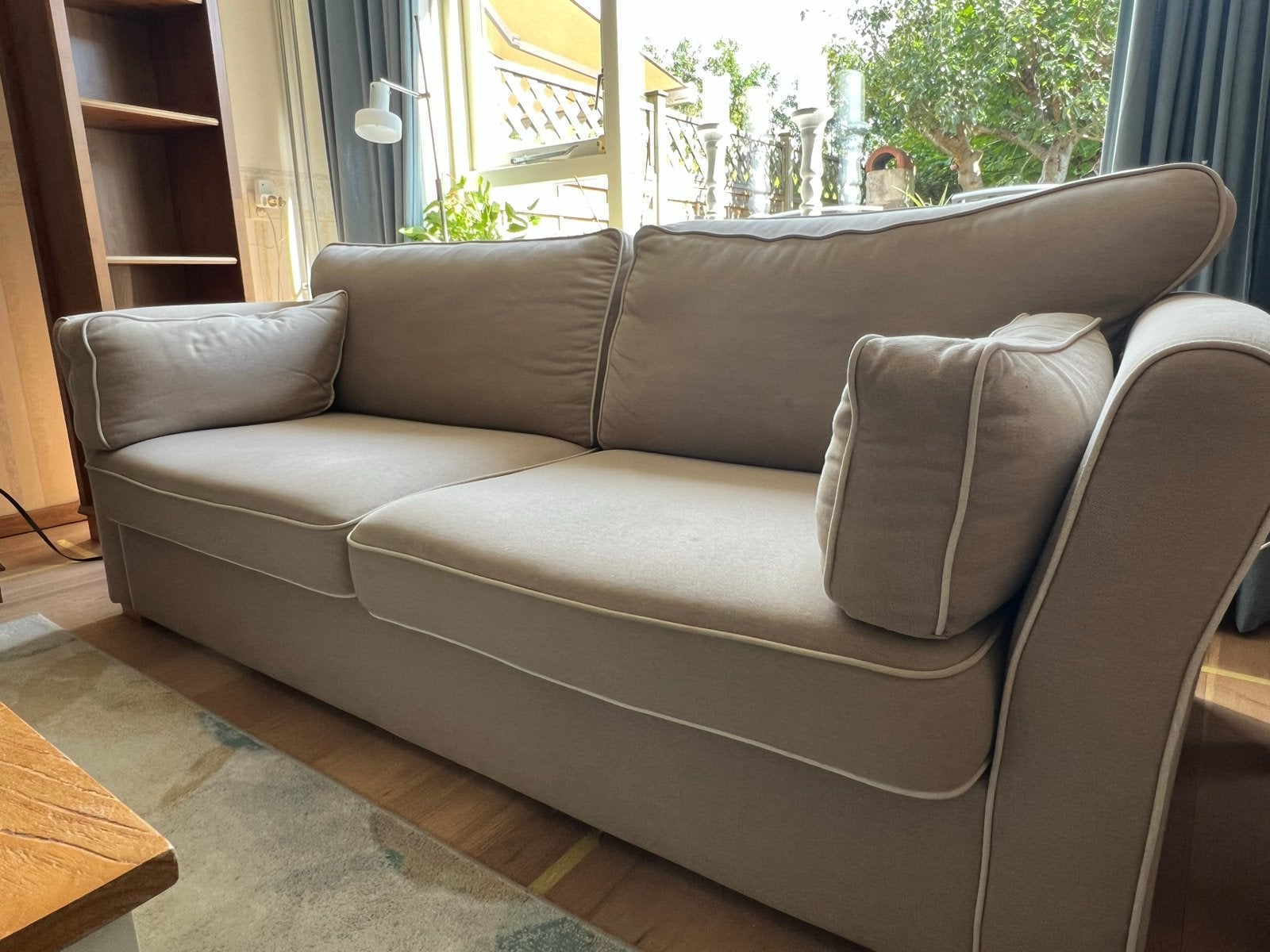 Gratis 3-zitsbank met binnenvering - Van de Bommel Wonen, Ophalen, Gebruikt, Driepersoons, 75 tot 100 cm